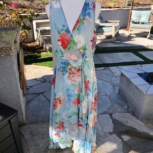 NWT Calvin Klein Blue Floral Dress